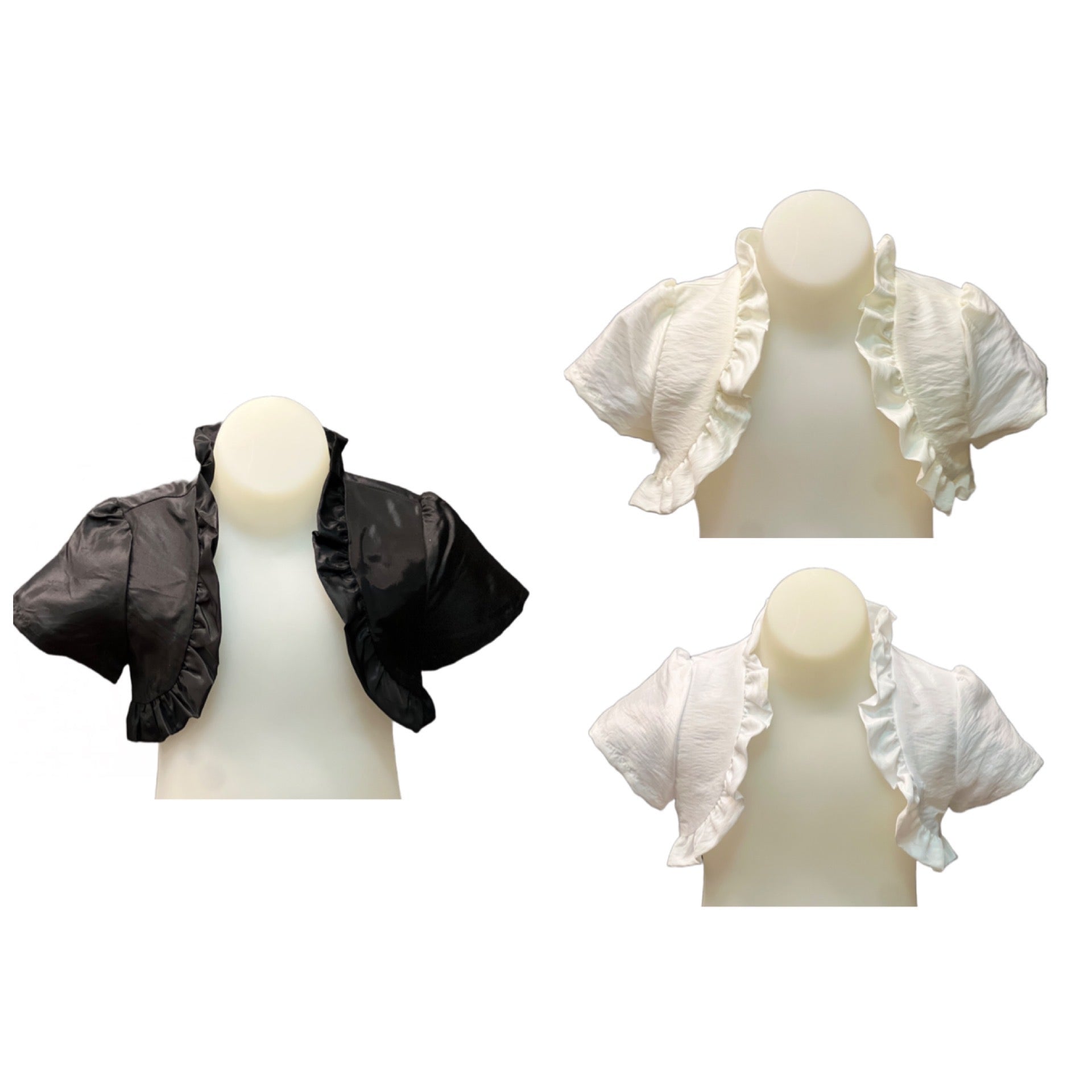 White short hot sale sleeve bolero