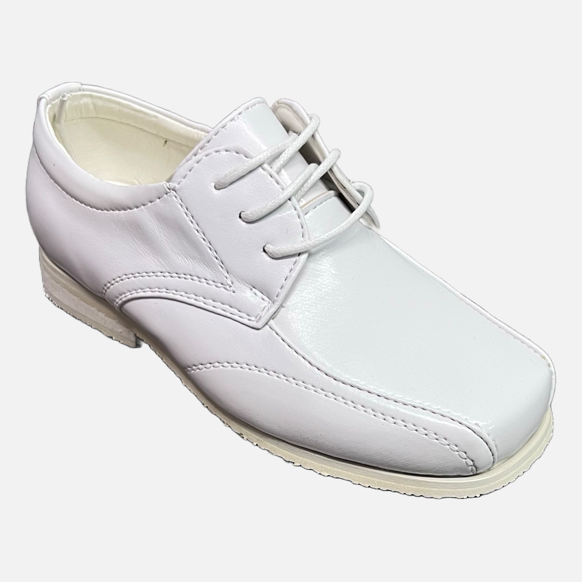 Fancy Kids White Dress Shoe