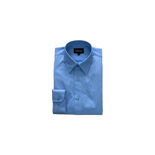 Ernesto Cornflower Blue Modern-Slim Fit Dress Shirt