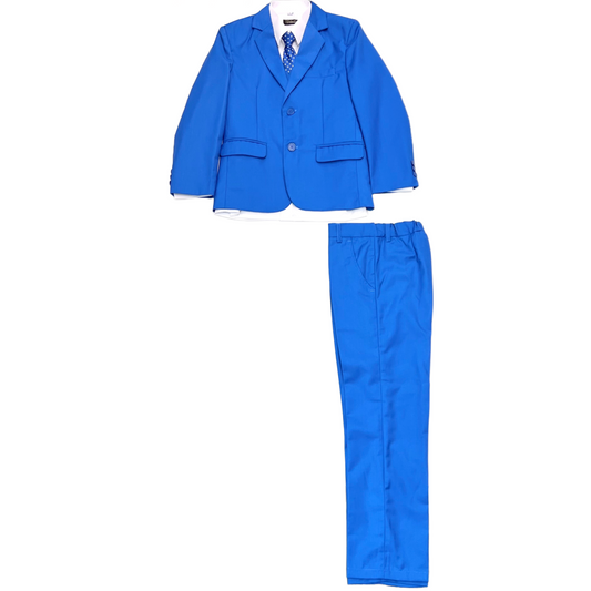 Modern Fit 5-Piece Ocean Blue Suit