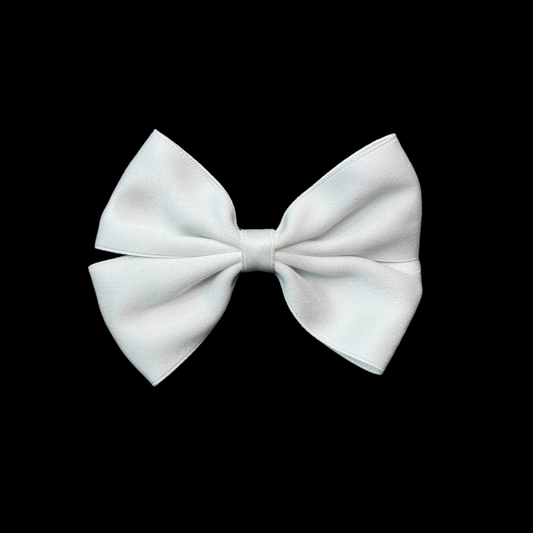 Small White Bow Hair Clip