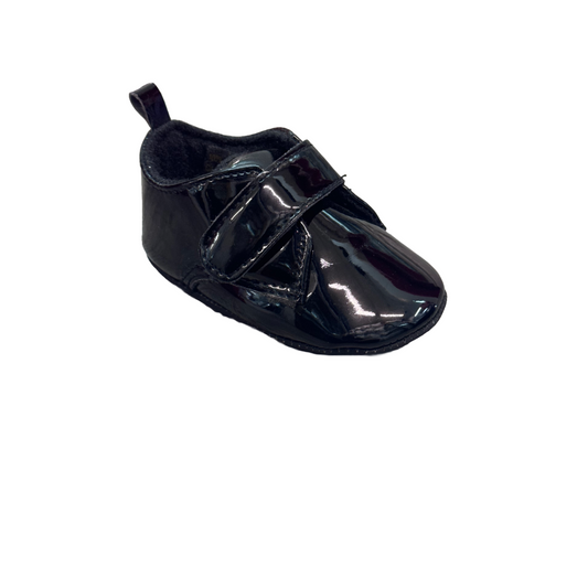 Tendertoes Patent Black Pre-Walker Shoe with Velcro (Size 2)