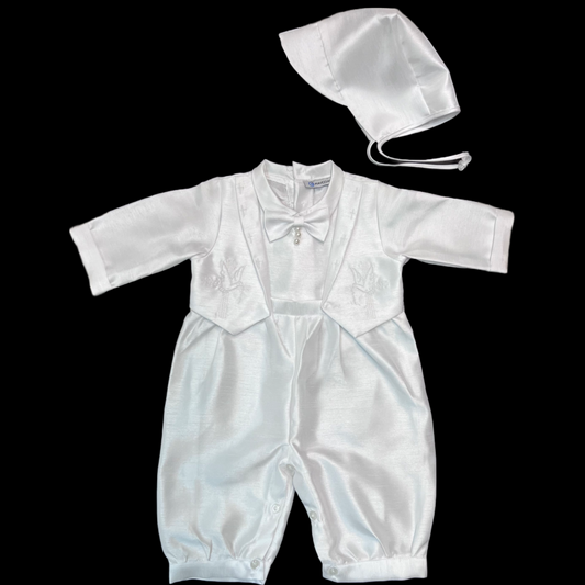 One-Piece Embroidered Baptism Outfit (18 months)