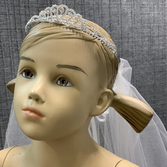 Rhinestone Tiara with Veil